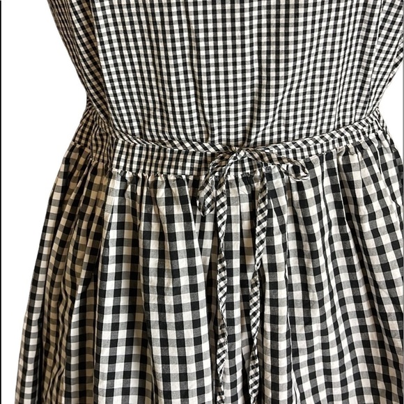 MADEWELL black & white sleeveless Midicheckered dress - Picture 6 of 6